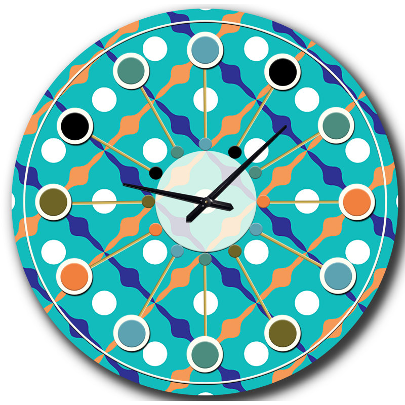 Horloge murale rétro Mid-Century, Moyenne