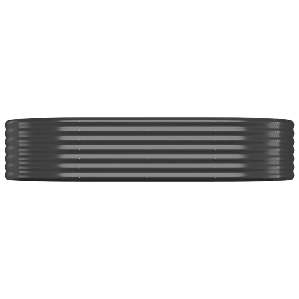 VIDAXL Raised Garden Bed - Galvanised Steel - Anthracite - 175x100x36cm - Image 3