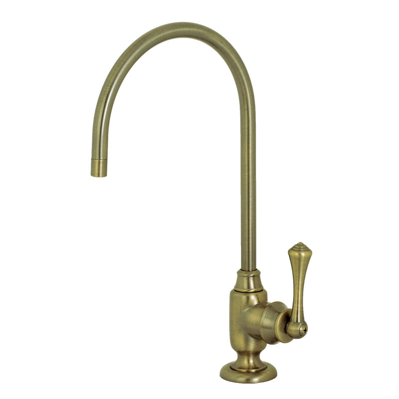 Robinet de filtration d'eau 1 trou à fixation sur le comptoir Kingston, Laiton rétro