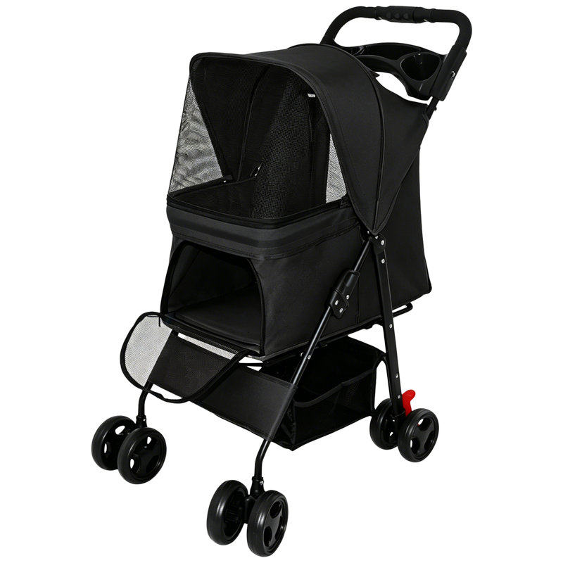 Foldable Pet Stroller, Black