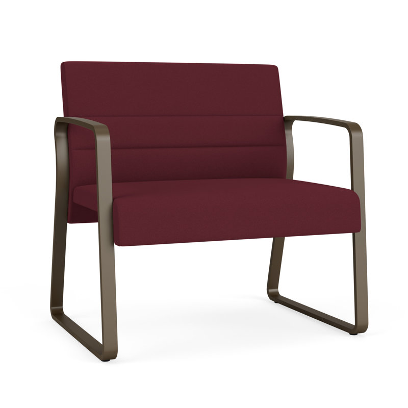 Chaise bariatique Waterfall, Bronze, Tissu vin ouvert