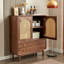 Armoire d'appoint en bois massif noyer noir-101838444