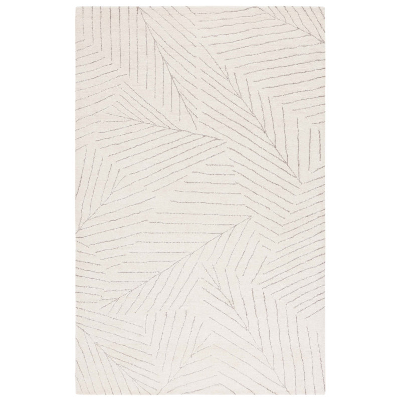 Mykonos 408 Hand Tufted Wool Pile Floral Rug, Rectangle 4' x 6'