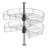 Mensie 23.6'' Lazy Susan Kidney Polymer 2-Shelf