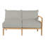 Santa Barbara 57.5" Wide Outdoor Teak Loveseat with Cushions-70063133-63326306-48656511