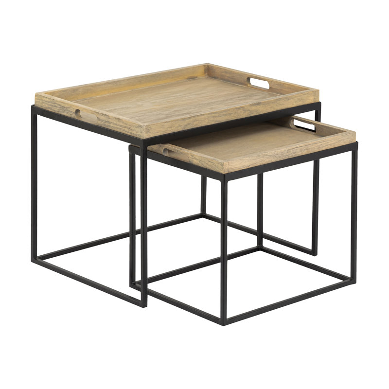 Ensemble de 2 tables d'appoint Akin - noir