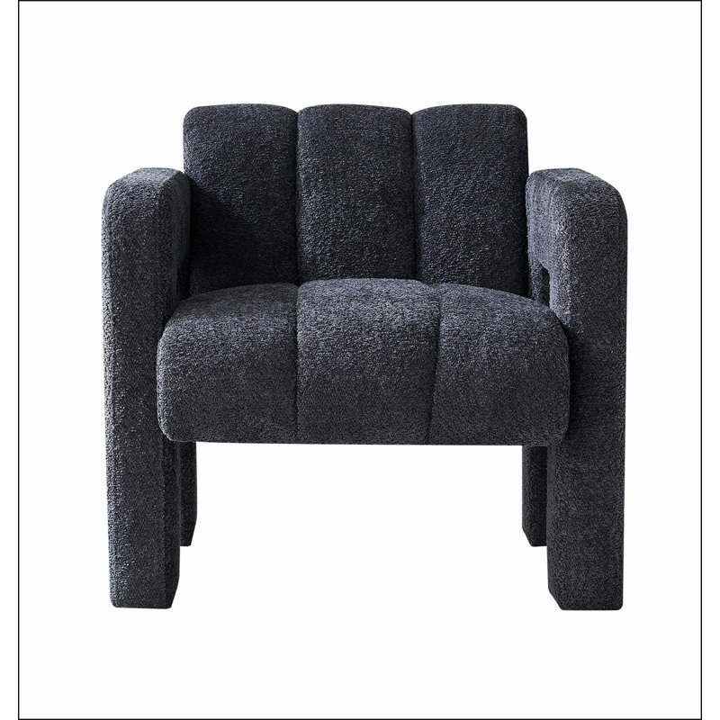 Fauteuil d'appoint rembourré 31,10 po, Gris foncé
