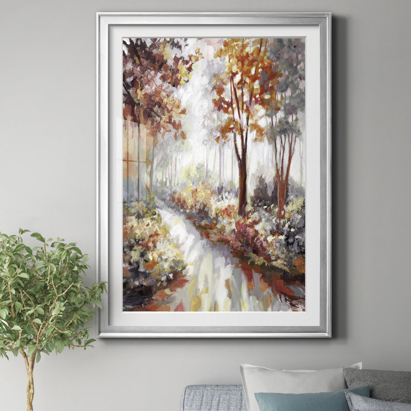 Woodland Glen - cadre photo, reproduction d'art sur papier, Argent, H 18,5 po x l 24,5 po x P 1,5 po