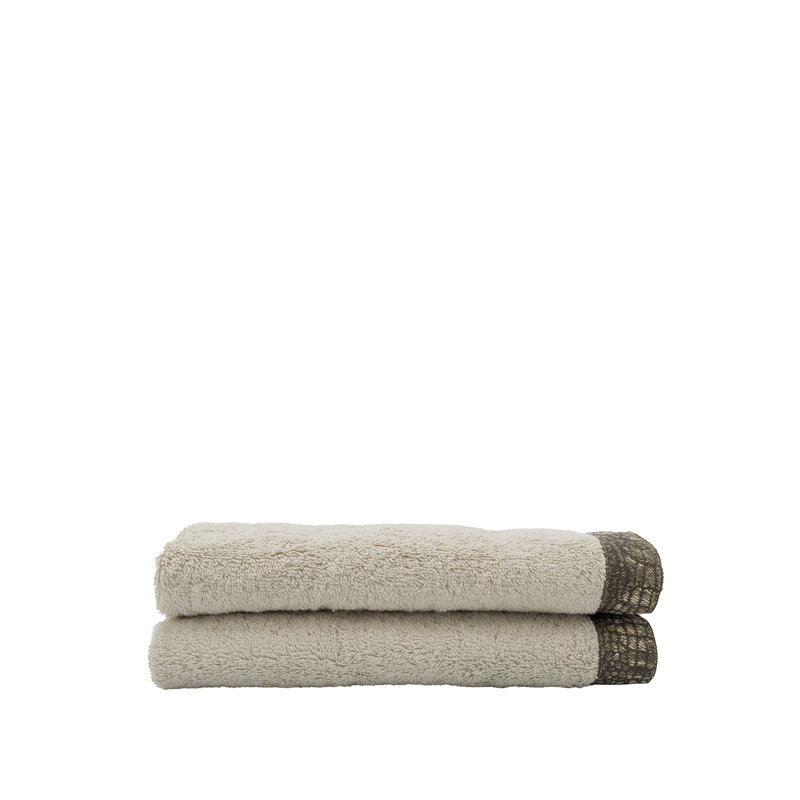 Ensemble de serviettes en coton 2 pièces, gris
