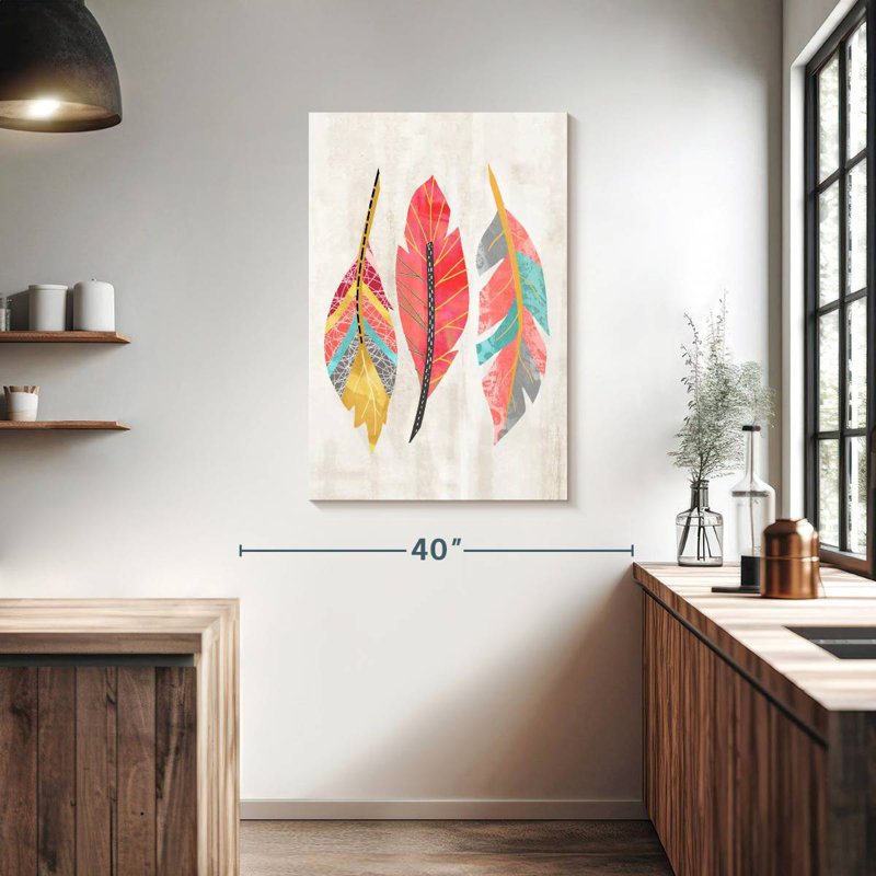 Trio de plumes Kerner, H 39 po x l 26 po