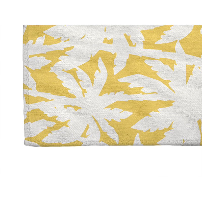 Tapis de bureau léger antidérapant California Dreaming, Jaune soleil, L 84 po x P 60 po