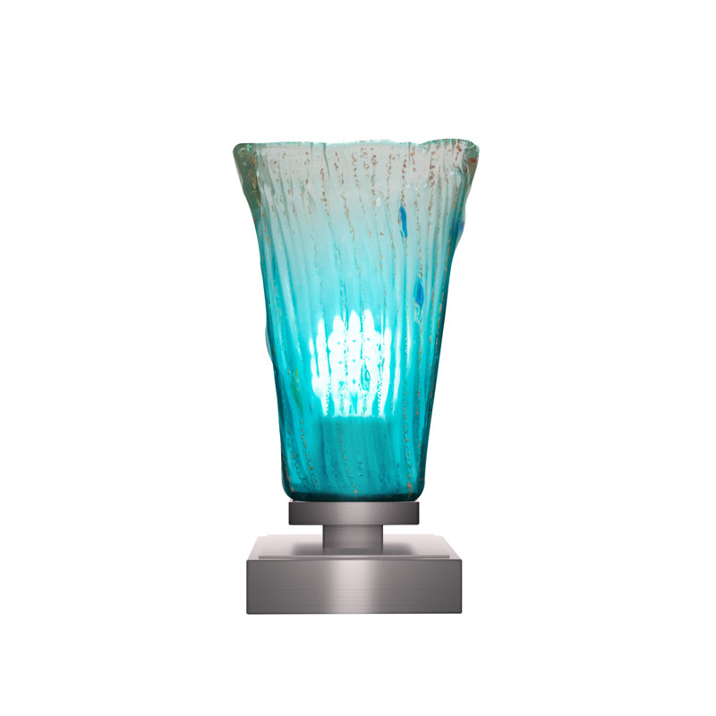 Lannah Accent Lamp With 5" Glass, Graphite, Blue