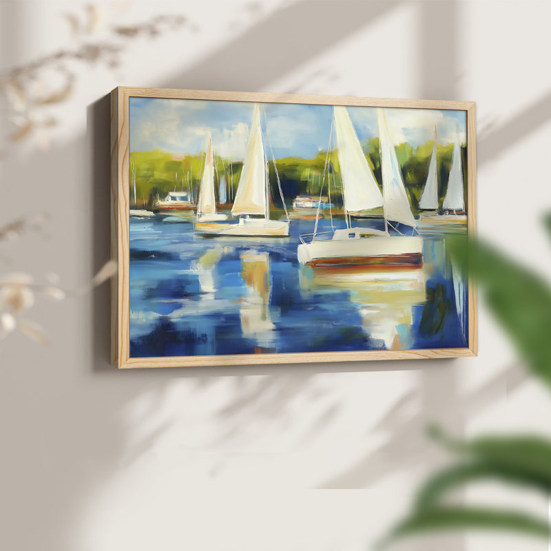 Nautical Series-LXV -Framed Print - Restickable, 8" H x 10" W, Natural