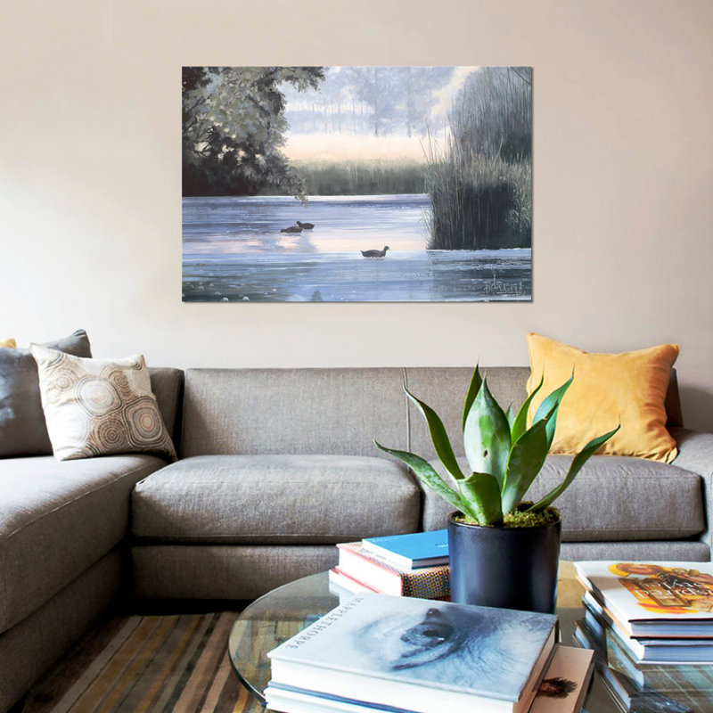 «Water Base II», reproduction sur toile, H 8 po x l 12 po x P 0,75 po, Toile tendue, Pas de tapis