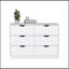 Commode 4 tiroirs, finition blanche-1021583930
