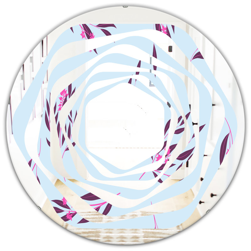 Miroir mural Whirl Eucalyptus, H 23,6 po x l 23,6 po