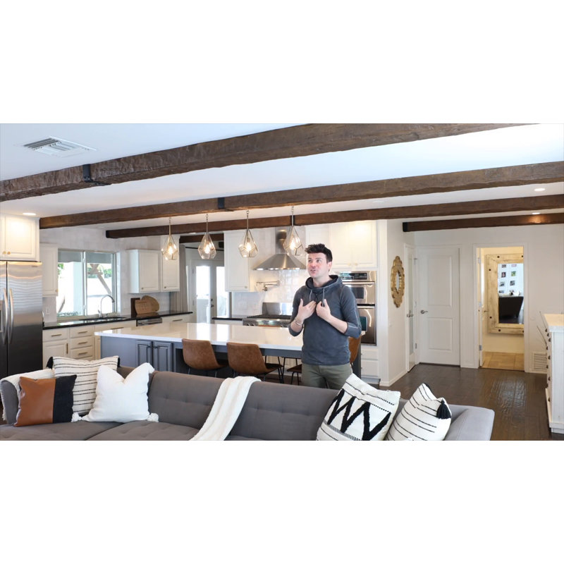 Medium Oak Hand Hewn Faux Wood Beam 13' Long