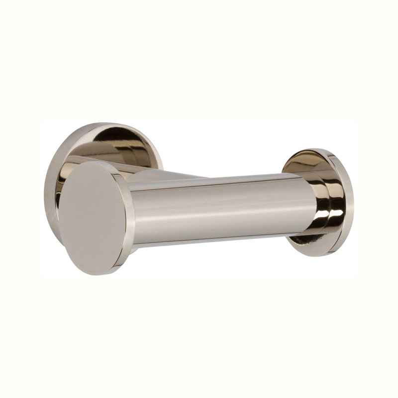 Kubic Double Robe Hook, Polished Nickel