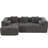 Grey Sectional Couch For Home, 101.2". Modular Design With Deep Seating. Full Foam Comfort. Smooth Curved . 3 Square & 2 Bolster Pillows. Back. American Inspired Design. 50.4" Width. 27.2" Height.-1816931807