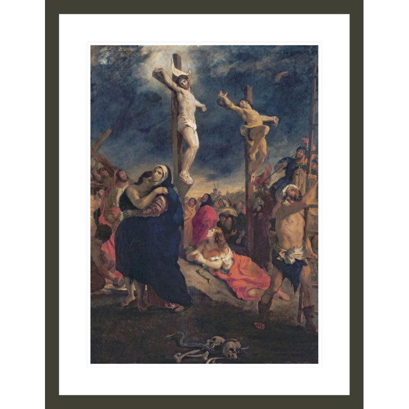 «Christ on the Cross» par Eugène Delacroix, impression giclée encadrée, H 29,5 po x l 22,96 po