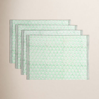 Hand-Blocked Cotton Placemat