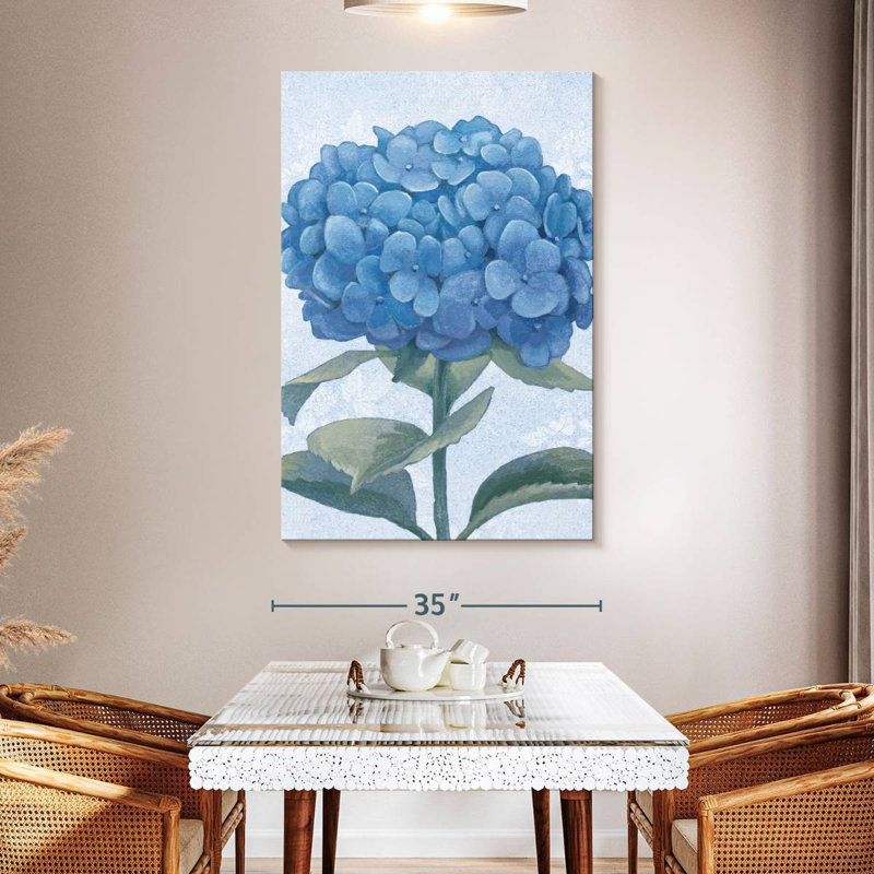 Harnek Blue Hydrangea II, 51" H x 34" W
