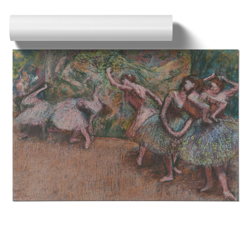 View of the Ballet Ballerina Dancers by Edgar Degas - Frameless Print, 30cm H x 42cm W x 0.1cm D
