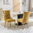 Velvet Upholstered Dining Chair with Wood Legs Nailhead Trim-254211005-254210998