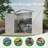  Metal Storage Shed,Tool Shed with Peaked Roof Waterproof with Clear Window and Lockable Door Compact Tool Shed for Garden, Backyard,Patio,Sundries and Bike Storage,-121386833-121386832