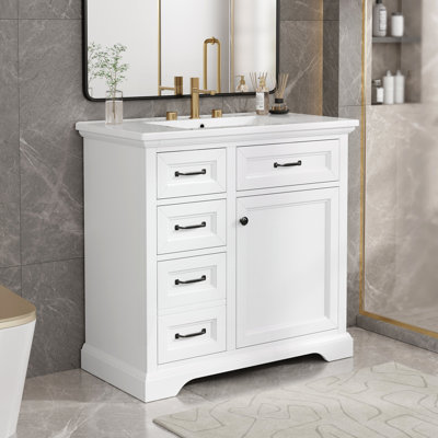 Meuble-lavabo 36 po avec comptoir en céramique