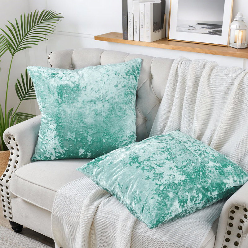 Housse de coussin en velours écrasé Euro, Mer du nord