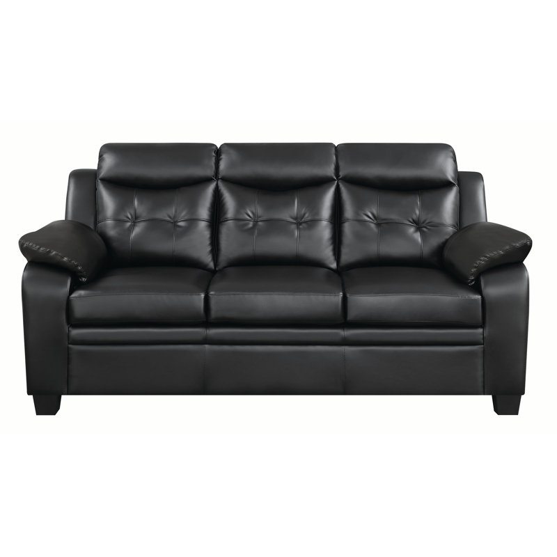 Goldfinch 78.5" Wide Faux Leather Pillow Top Arm Sofa