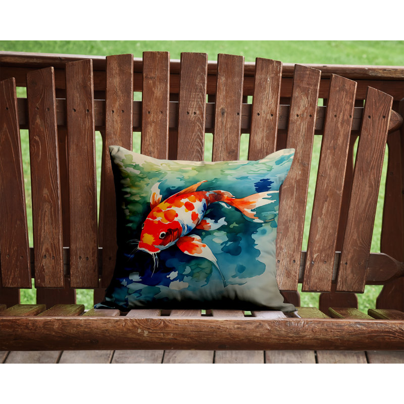 Nautical Outdoor Throw Pillow, 14"H x 14"W
