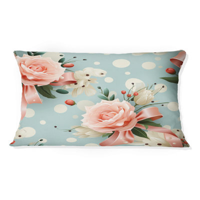  Floral Polyester Throw Pillow