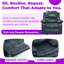 Fauteuil inclinable et coulissant en similicuir avec structure en bois et supportant 330 lb