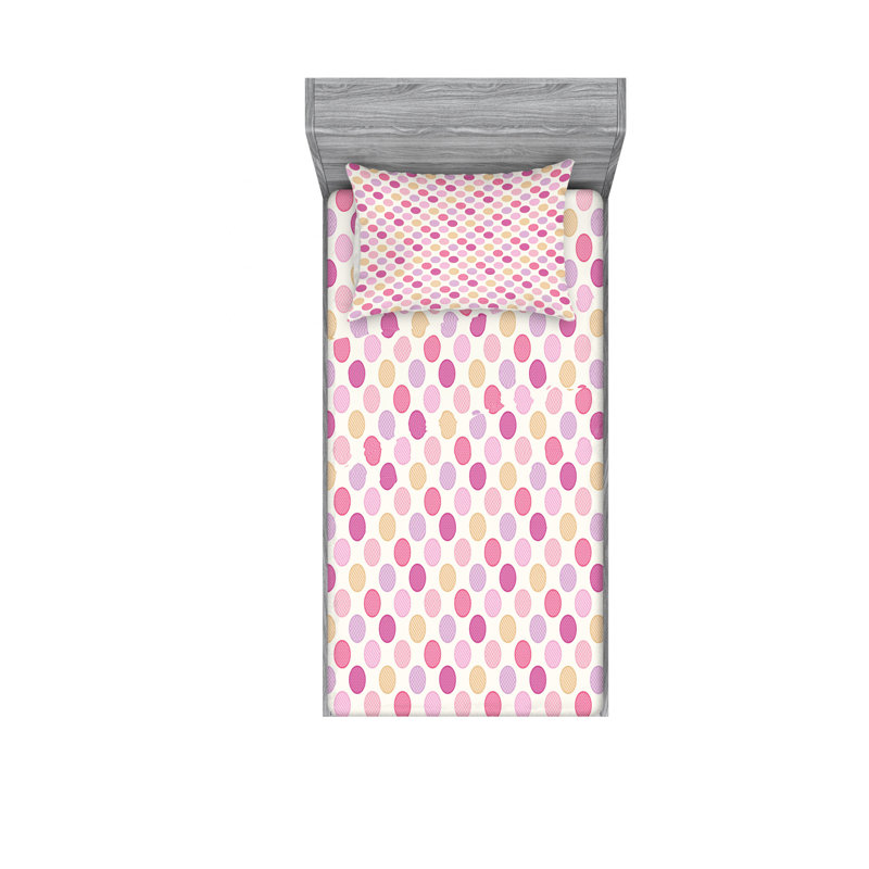 Microfiber Checkered Sheet Set, Twin Sheet Set with Fitted Sheet