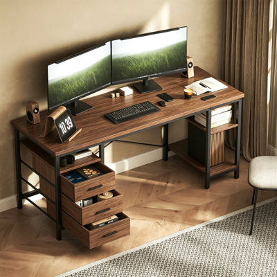 Metal Base Computer Desk