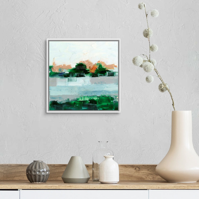 «Sienna Sunset II» par Ethan Harper - reproduction d'art, Toile blanche encadrée, H 14 po x l 14 po x P 1,75 po