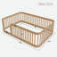 Structure de lit en bois avec clôture-422625209