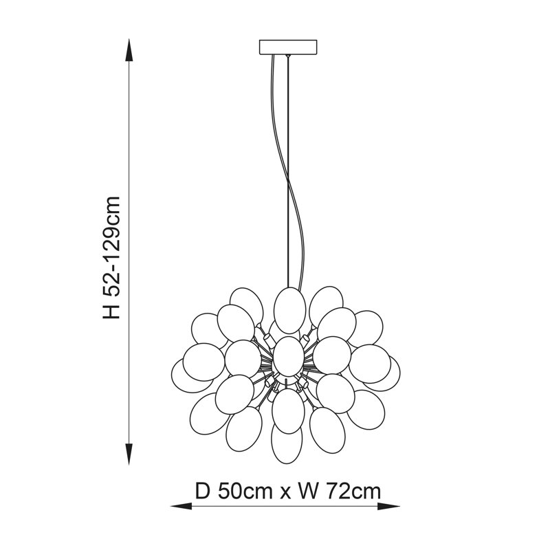 Aberdale 8 - Light Sputnik Chandelier