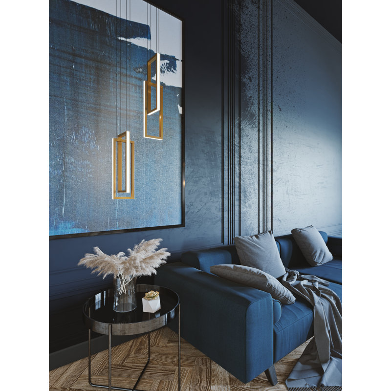 Aionna 1 - Light LED Unique/Statement Pendant, Gold