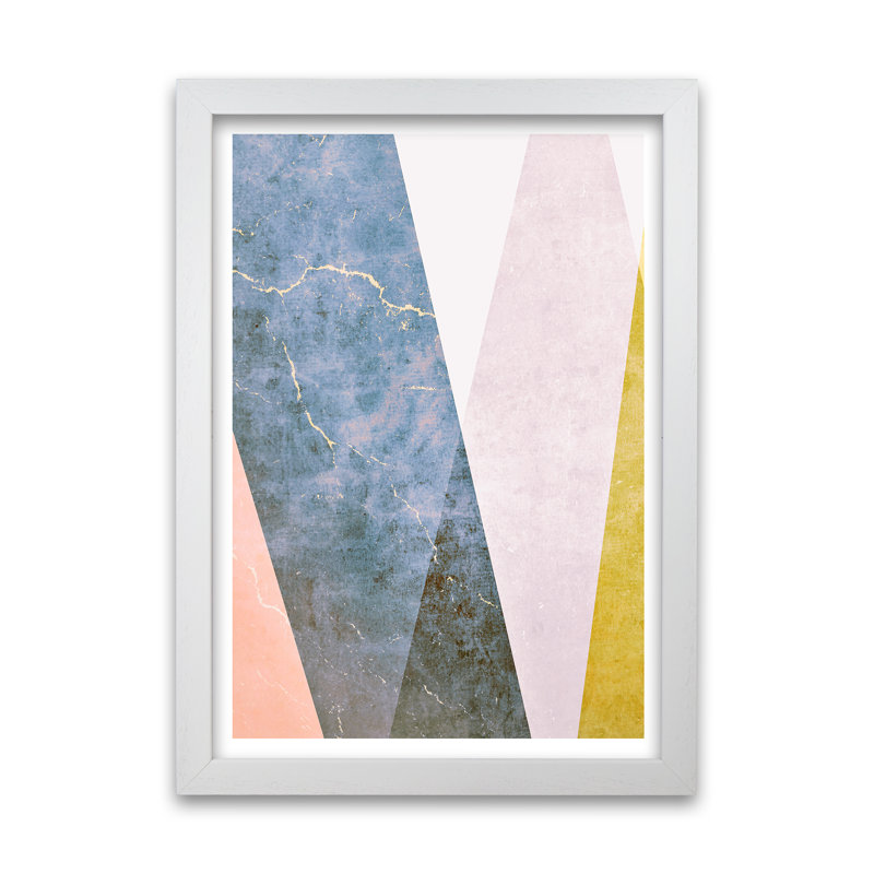 Grunge Colour A - Print, 30cm H x 21cm W x 3cm D, White Frame