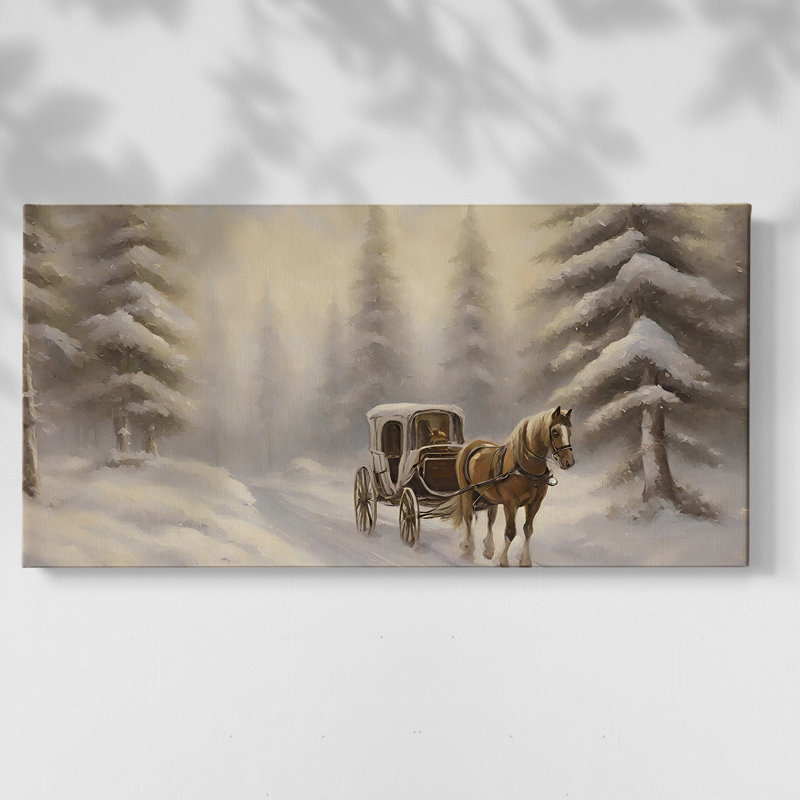 Paysage, série CC-III, toile tendue avec châssis, prête à être accrochée, H 21 po x l 41 po, Doré
