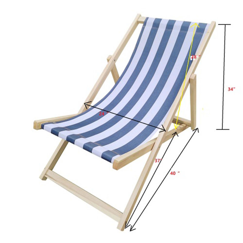 Chaise longue pliante Populus