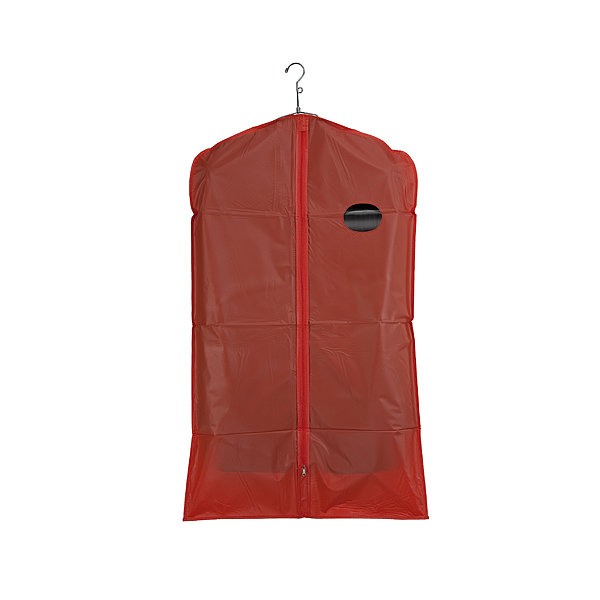 Sac à vêtements en vinyle, Rouge, H 40 po x l 24 po x P 4 po