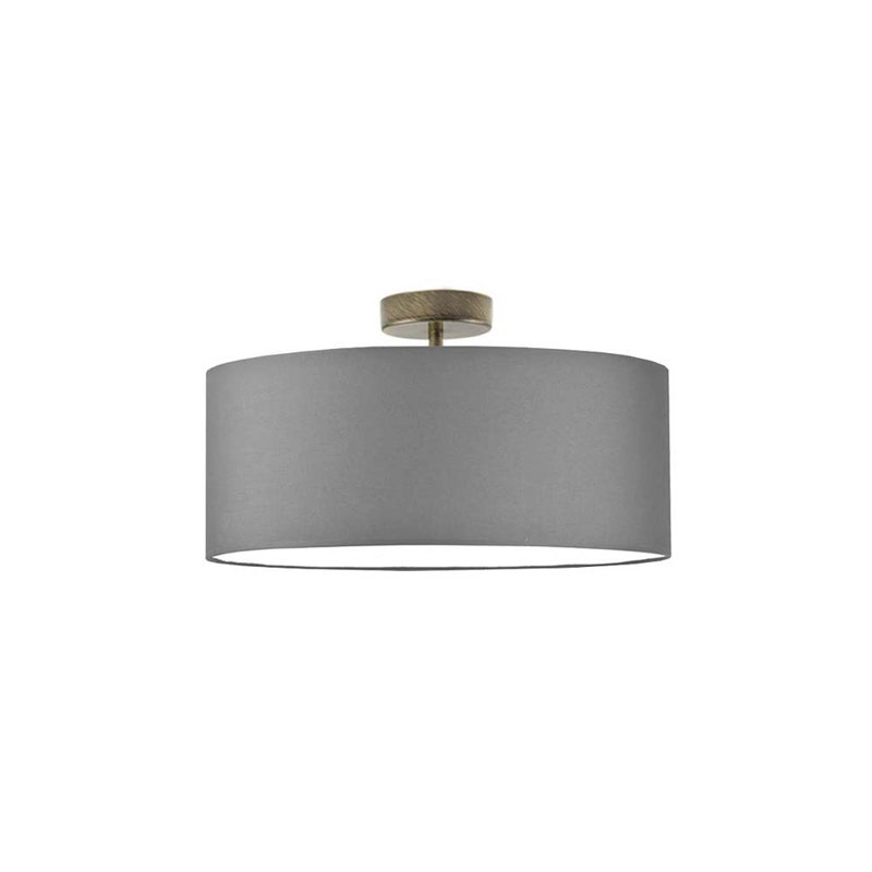 Audriona Semi Flush Mount, Grey, Antique Gold, 30cm H x 40cm W x 40cm D