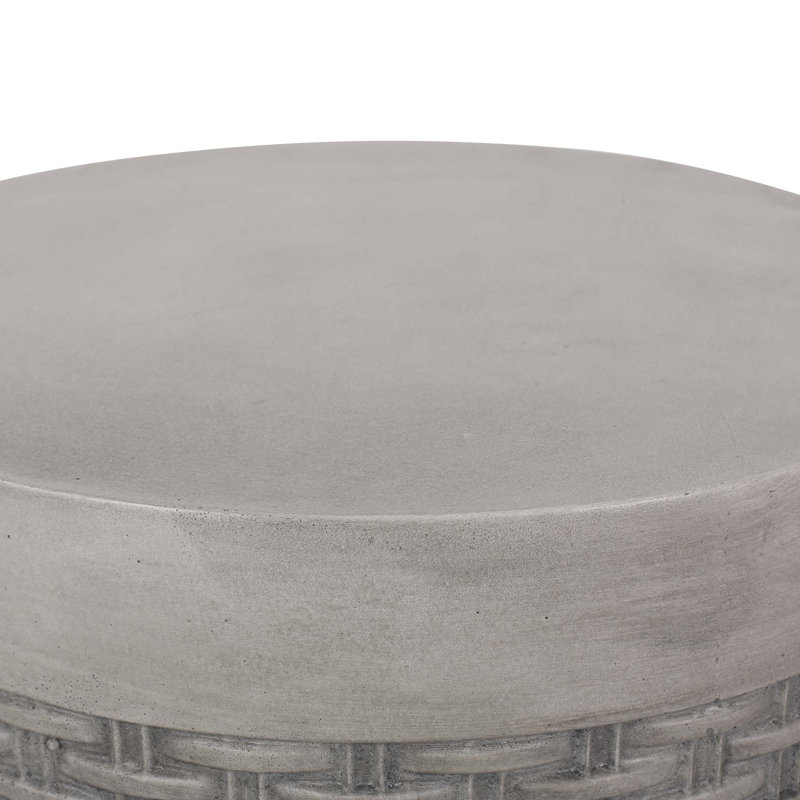 Table d'appoint d'extérieur ronde en béton