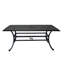 Table rectangulaire en aluminium - 6 chaises pivotantes pour mobilier d'extérieur 7 pièces
