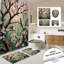 4 pièces de rideau de douche Blooming Cherry Blossom & Bird