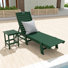 Chaise longue inclinable de 78,2 po avec table Aderson